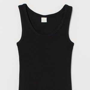 Ribbed tank top - Black XS